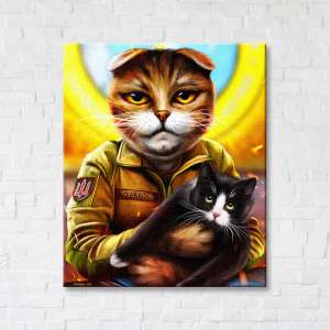 Котик-воєначальник ©Маріанна Пащук