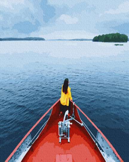 Дівчина на катері