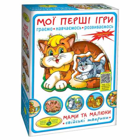 Детская настольная игра Мамы и малыши 81091 домашние животные