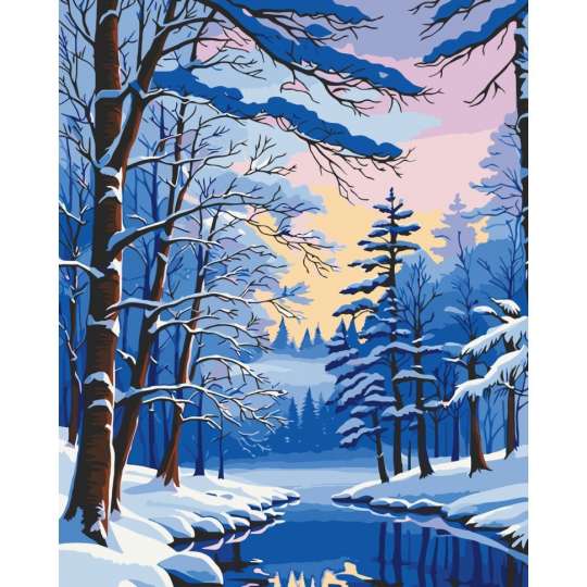 Картина по номерам "Зимний лес" 11048-AC 40х50 см