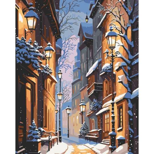 Картина по номерам "Зимний город" 11050-AC 40х50 см