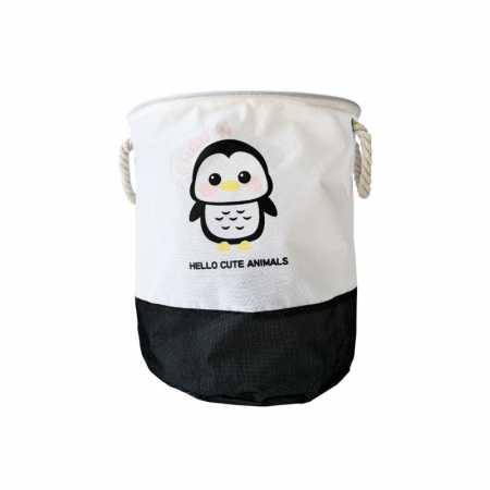 Корзина для игрушек и белья "Hello cute animals Пингвин" MGZ-1006(Black) 35 х 40 см