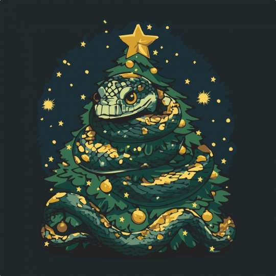 Картина по номерам "Праздничная змея" 11589-AC 40х40 см