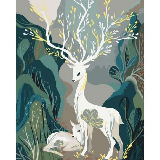 Картина по номерам "Сказочные олени" 11591-AC 40x50 см
