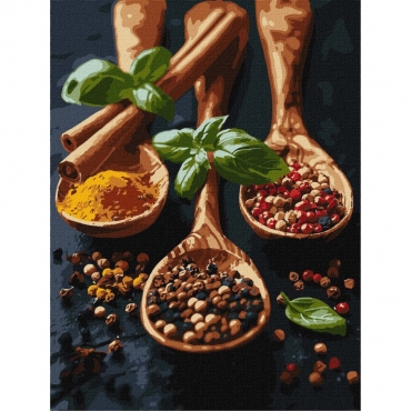 Картина по номерам "Изящные специи" KHO5689 30х40 см