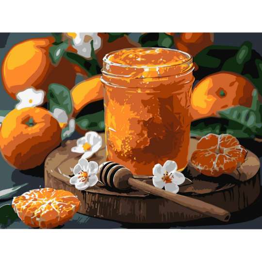 Картина по номерам "Мандариновый мед" KHO5698 30х40 см