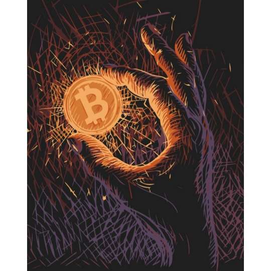 Картина по номерам "Биткоин" 16513-AC 40х50 см                                                                