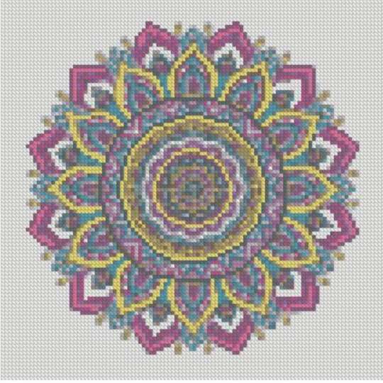 Алмазная мозаика "Узоры в стиле мандала" CA-0061 30х30 см