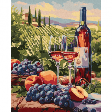 Картина по номерам "Фруктовое вино" Идейка KHO5702 40х50 см