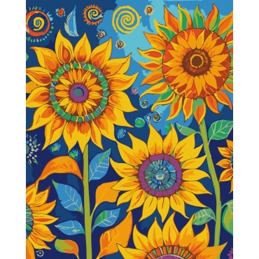 Картина по номерам "Яркие подсолнухи" 13152-AC 40х50 см