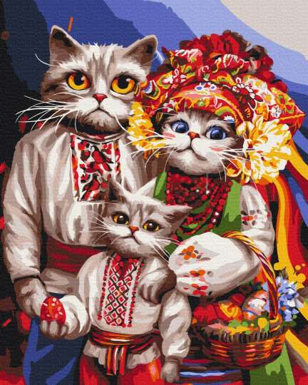 Сім'я котиків-гуцулів © Маріанна Пащук