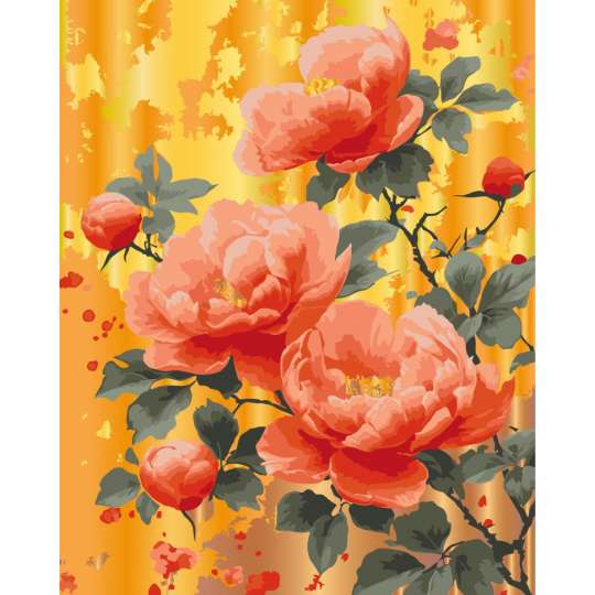Картина по номерам "Золото роз" 13163-AC с металлизированными красками 40х50 см
