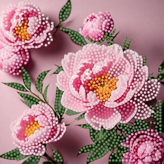 Алмазная мозаика "Розовая мечта" ZAV1818-13, 18х18 см