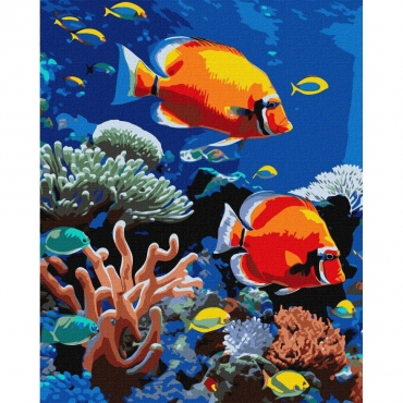 Картина по номерам "Яркий риф" KHO6703, 40х50 см 