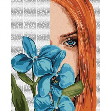 Картина по номерам "Красочная поэзия: Голубая орхидея" ©art_selena_ua KHO8583, 40x50 см