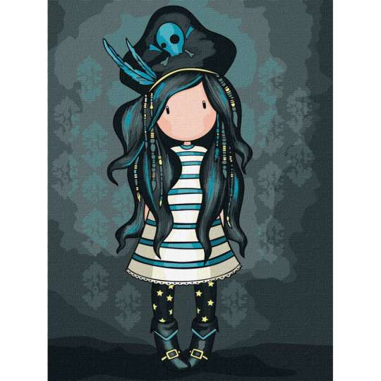 Картина по номерам "Black Pearl Santoro Gorjuss Collection" KHO8679, 30х40 см 