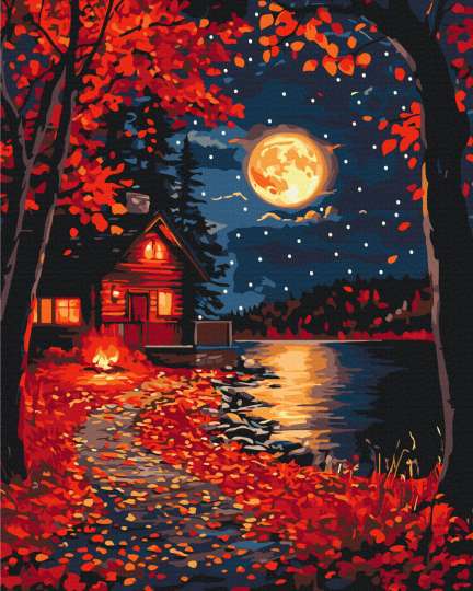 Край червоного листя