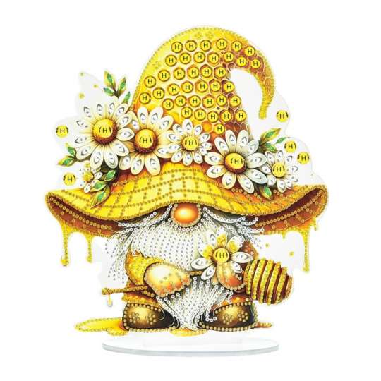 Набор для творчества алмазная мозаика "Медовое волшебство гнома" YKLZ15229 на подставке 25х25 см