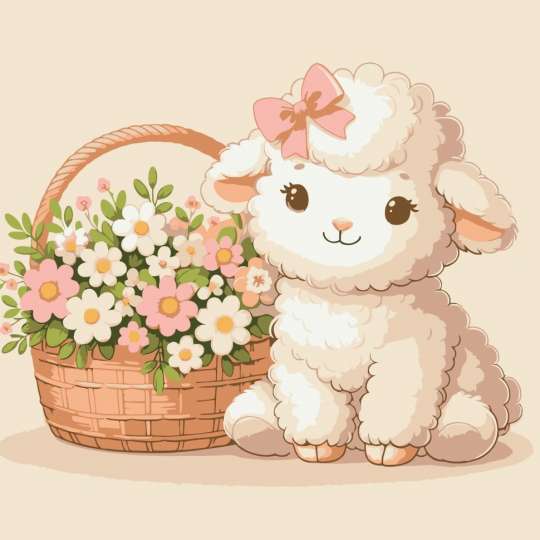 Картина по номерам "Волшебный ягненок" 15599-AC 30х30 см