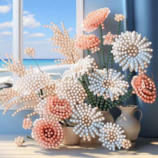 Алмазная мозаика "Прекрасное утро" ZAV1818-2 не полная выкладка 18х18 см