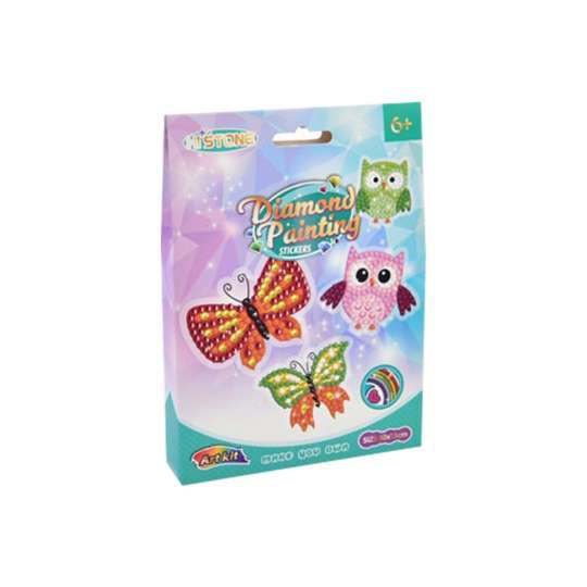 Детская алмазная мозаика "Совы" FG24030101B-4 фигурки-наклейки