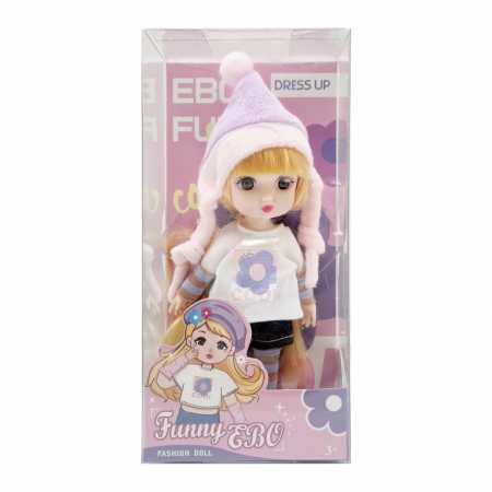 Кукла шарнирная для девочек Funny EBO DH2368B(Violet) 15 см