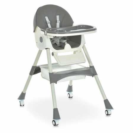 Стульчик для кормления M 6302 Gray складной, 5-ти точечные ремни