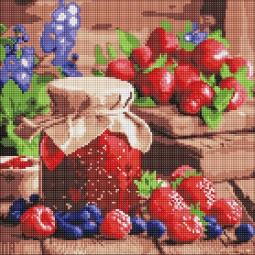 Алмазная мозаика "Малиновое варенье" ©art_selena_ua AMO8082, 40х40 см