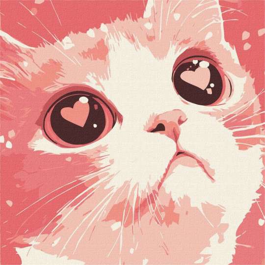 Картина по номерам "Влюбленный кот" ©art_selena_ua KHO6864, 30х30 см