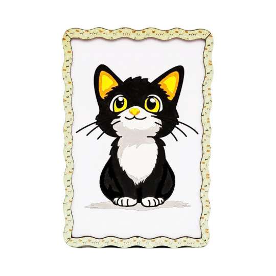 Детский набор для росписи по дереву "Котик-мечтатель" Puz-22977 формат А5