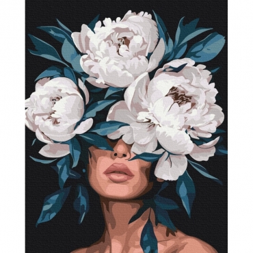 Картина по номерам "Тайна белых пионов" BS54008, 40х50 см