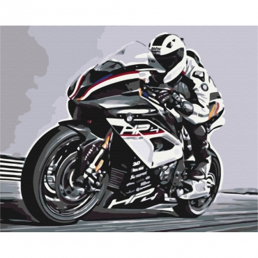 Картина по номерам "Гонщик" BS52393, 40х50 см