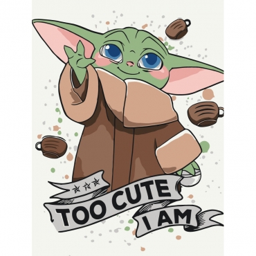 Картина по номерам "Cute Grogu" 16134-AC 30х40 см                                                             