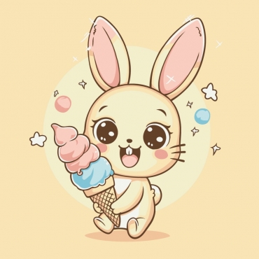 Картина по номерам "Сладкий день зайчика" 15617-AC 30х30 см