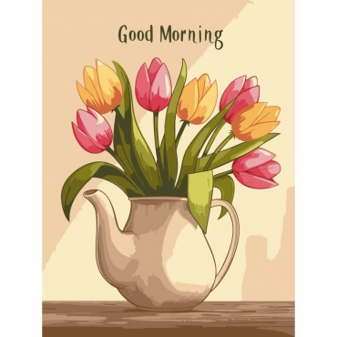 Картина по номерам "Тюльпановое пробуждение" 13171-AC 30х40 см