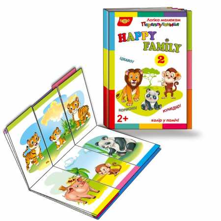 Детская развивающая книжечка "Путаница Happy Family 2" 595128