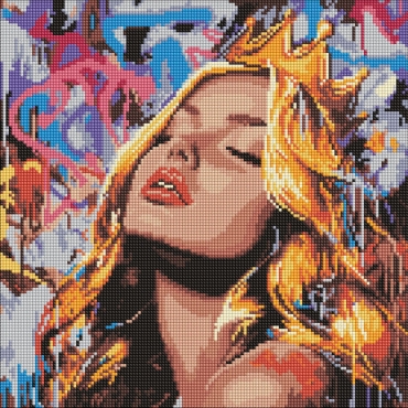 Алмазная мозаика "Современная Спящая красавица" AMO8316, 40х40 см