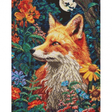 Алмазная мозаика "Загадочный лес под рыжими лапками" AMO20255, 40х50 см