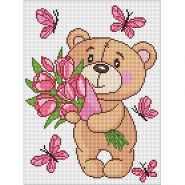 Алмазная мозаика "Волшебный мишка" AMO8035, 30x40 см