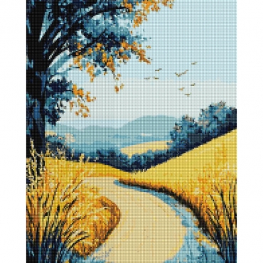 Алмазная мозаика "Полевая дорога" DBS1267, 40х50 см