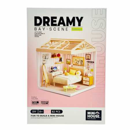 Конструктор-румбокс Спальня Mini House 8004-MH серии "Интерьер", со светом
