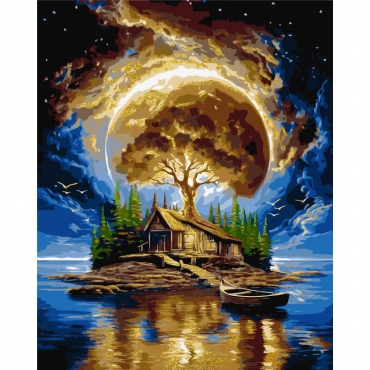 Картина по номерам "Остров тишины" LW3014-01 с красками металлик 40х50 см