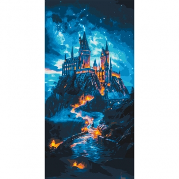 Картина по номерам "Хогвартс" LW5106, 40х80 см