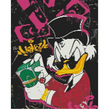 Алмазная мозаика "Скрудж Макдак. Мультфильм Утиные истории" OD30050, 40х50 см