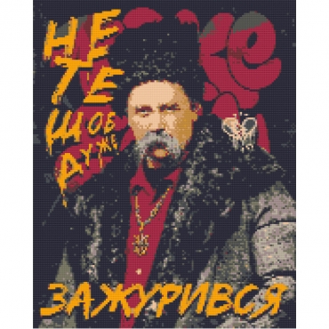 Алмазная мозаика Шевченко арт "не то чтобы очень приуныл" OD3291, 40х50 см