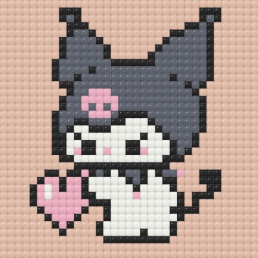 Алмазная мозаика мини "Куроми бежевая" ODM0104, 10х10 см