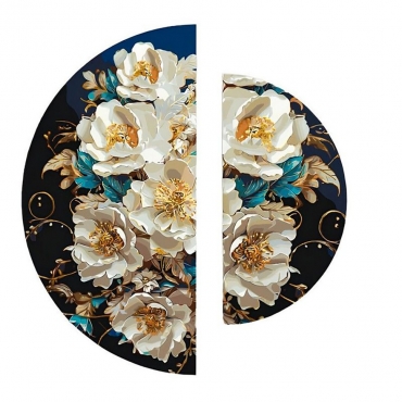 Картина по номерам "Изысканные пионы" OSR1008 с красками металлик 67х67 см