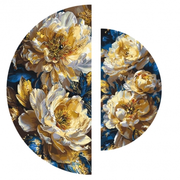 Картина по номерам "Королевские пионы" OSR1017 с красками металлик 67х67 см