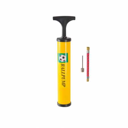 Ручной насос для мячей N41504(Yellow) 25 см, игла для накачки и гибкий шланг