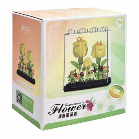 Детский Конструктор Ornament Flower 7375 в колбе, 338 деталей